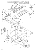 CONTROLS AND REAR PANEL Diagram and Parts List for LSV7245AW0  Whirlpool Washer