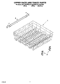 UPPER RACK AND TRACK PARTS Diagram and Parts List for DU1145XTPQ3  Whirlpool Dishwasher