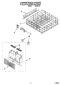 LOWER RACK PARTS, OPTIONAL PARTS (NOT INCLUDED) Diagram and Parts List for DU1248XTSS1  Whirlpool Dishwasher