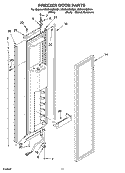 FREEZER DOOR PARTS Diagram and Parts List for KSSO42QMB01  KitchenAid Refrigerator