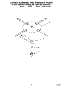 LOWER WASHARM AND STRAINER PARTS Diagram and Parts List for KUDP01DLBL2  KitchenAid Dishwasher