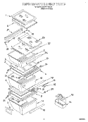 REFRIGERATOR SHELF Diagram and Parts List for 3XART725F00  Whirlpool Refrigerator