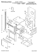 OVEN, LITERATURE Diagram and Parts List for KEMS308GBL0  KitchenAid Microwave Oven Combo
