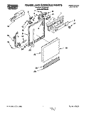 FRAME AND CONSOLE Diagram and Parts List for WU5750B1  Roper Dishwasher