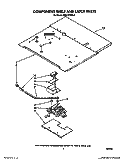 COMPONENT SHELF AND LATCH Diagram and Parts List for KEBI171WBL0  KitchenAid Wall Oven