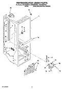 REFRIGERATOR LINER PARTS Diagram and Parts List for GF6NFEXTY01  Whirlpool Refrigerator