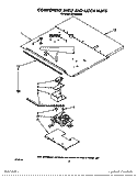 COMPONENT SHELF AND LATCH Diagram and Parts List for BES430WW0  Roper Range