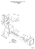 FREEZER INTERIOR Diagram and Parts List for 6ED22ZRXDW00  Whirlpool Refrigerator