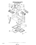 VENTILATION Diagram and Parts List for MH6600XV0  Whirlpool Microwave