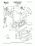 CABINET PARTS Diagram and Parts List for WED5790VQ1  Whirlpool Dryer