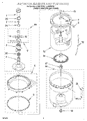 AGITATOR, BASKET AND TUB Diagram and Parts List for LLT8244DZ0  Whirlpool Washer