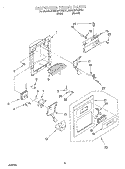 DISPENSER FRONT Diagram and Parts List for KSRE25FHBT01  KitchenAid Refrigerator