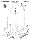 CABINET Diagram and Parts List for KSRB22QDBL01  KitchenAid Refrigerator
