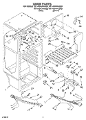 LINER PARTS Diagram and Parts List for RT14DKXKZ02  Roper Refrigerator