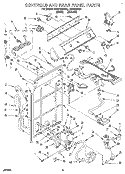 CONTROLS AND REAR PANEL Diagram and Parts List for LSS7233AW1  Whirlpool Washer