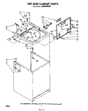 TOP AND CABINET , LITERATURE AND OPTIONAL Diagram and Parts List for LA3400XMW3  Whirlpool Washer