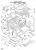 OVEN Diagram and Parts List for SF367PEYB3  Whirlpool Range