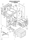 OVEN CHASSIS PARTS Diagram and Parts List for YGY395LXGQ4  Whirlpool Range