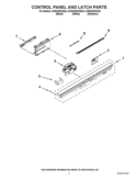 CONTROL PANEL AND LATCH PARTS Diagram and Parts List for KUDS30SXSS4  KitchenAid Dishwasher
