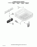 LOWER RACK PARTS Diagram and Parts List for KUDE40FXWH4  KitchenAid Dishwasher