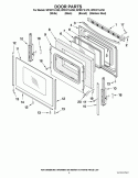 DOOR PARTS Diagram and Parts List for WFE371LVB0  Whirlpool Range