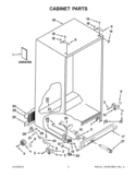 CABINET PARTS Diagram and Parts List for WRS342FIAT00  Whirlpool Refrigerator