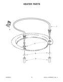 HEATER PARTS Diagram and Parts List for WDF310PAAT3  Whirlpool Dishwasher