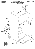 CABINET Diagram and Parts List for RT18BMXDW00  Roper Refrigerator