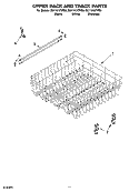 UPPER RACK AND TRACK PARTS Diagram and Parts List for DU1101XTPB9  Whirlpool Dishwasher
