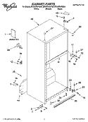 CABINET PARTS Diagram and Parts List for ET8WTKXKT05  Whirlpool Refrigerator