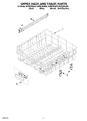 UPPER RACK AND TRACK Diagram and Parts List for KUDI01DLSS0  Whirlpool Dishwasher