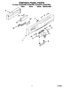 Part Location Diagram of WP3385747 Whirlpool Control Panel with Touchpad - Black