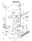 CABINET Diagram and Parts List for ET17AKXLWR0  Whirlpool Refrigerator