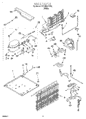 UNIT, LIT/OPTIONAL Diagram and Parts List for 7RT18DKXFW00  Roper Refrigerator
