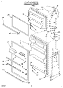 DOOR Diagram and Parts List for 3XARG457WP01  Whirlpool Refrigerator