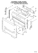 CONTROL PANEL PARTS Diagram and Parts List for GS470LEMQ0  Whirlpool Range