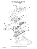 CONTROL PANEL PARTS Diagram and Parts List for WTW8600YW1  Whirlpool Washer