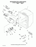 REFRIGERATOR LINER PARTS Diagram and Parts List for KBFS20EVBL5  KitchenAid Refrigerator