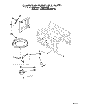 CAVITY AND TURNTABLE Diagram and Parts List for RM280PXAB1  Whirlpool Microwave Oven Combo