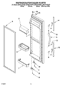REFRIGERATOR DOOR PARTS Diagram and Parts List for ED5NHAXNB01  Whirlpool Refrigerator