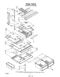 SHELF Diagram and Parts List for ET18ZKXTN00  Whirlpool Refrigerator