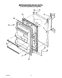 REFRIGERATOR DOOR, LIT/OPTIONAL Diagram and Parts List for RT14DKYYW00  Roper Refrigerator