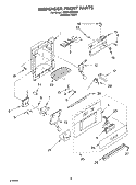 DISPENSER AND FRONT PARTS Diagram and Parts List for KSSP42QMS00  KitchenAid Refrigerator
