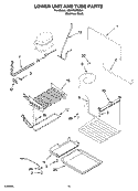 LOWER UNIT AND TUBE PARTS Diagram and Parts List for KBRP36FMS01  KitchenAid Refrigerator