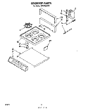 COOKTOP Diagram and Parts List for SF0100EKW1  Whirlpool Range
