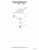 LOWER WASHARM PARTS Diagram and Parts List for DP1040XTXQ6  Whirlpool Dishwasher
