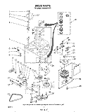 DRIVE Diagram and Parts List for LA5500XKW1  Whirlpool Washer