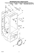 REFRIGERATOR LINER Diagram and Parts List for GS5SHGXLQ00  Whirlpool Refrigerator
