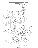 MAGNETRON AND AIR FLOW Diagram and Parts List for RM973PXLT2  Whirlpool Microwave Oven Combo