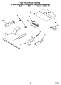 TOP VENTING PARTS, OPTIONAL PARTS Diagram and Parts List for KEBC278KBT03  KitchenAid Wall Oven